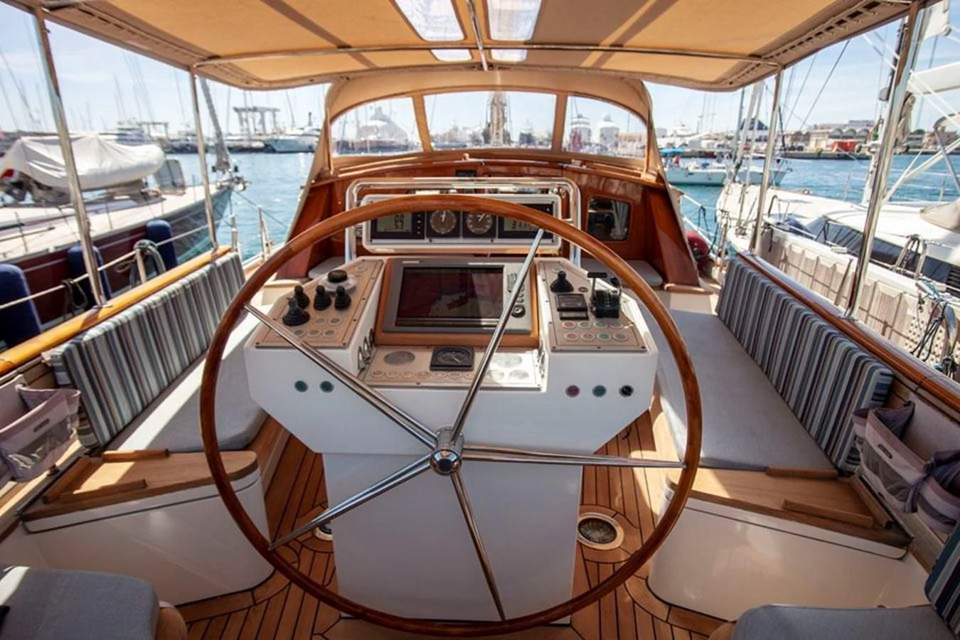 the inside of a boat aboard SWEET EMOTION Yacht for Sale