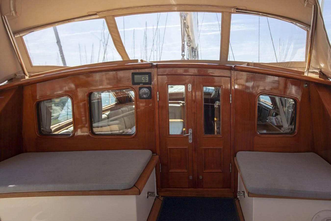 inside of a train aboard SWEET EMOTION Yacht for Sale
