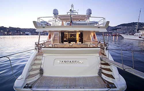 a boat on the water aboard TARTARUGA ONE 4J'S Yacht for Sale