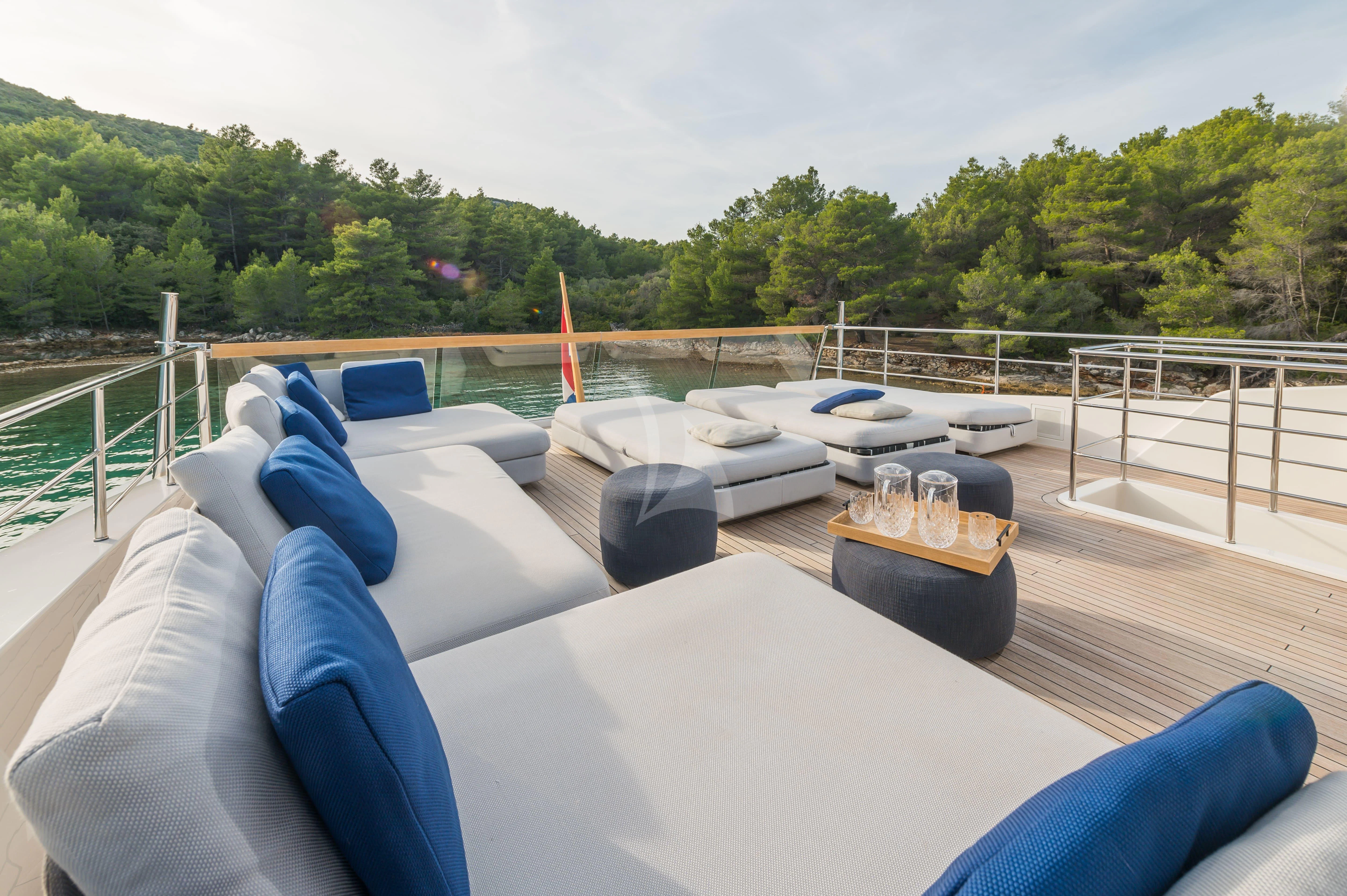 a boat on a deck aboard PARALOS Yacht for Charter