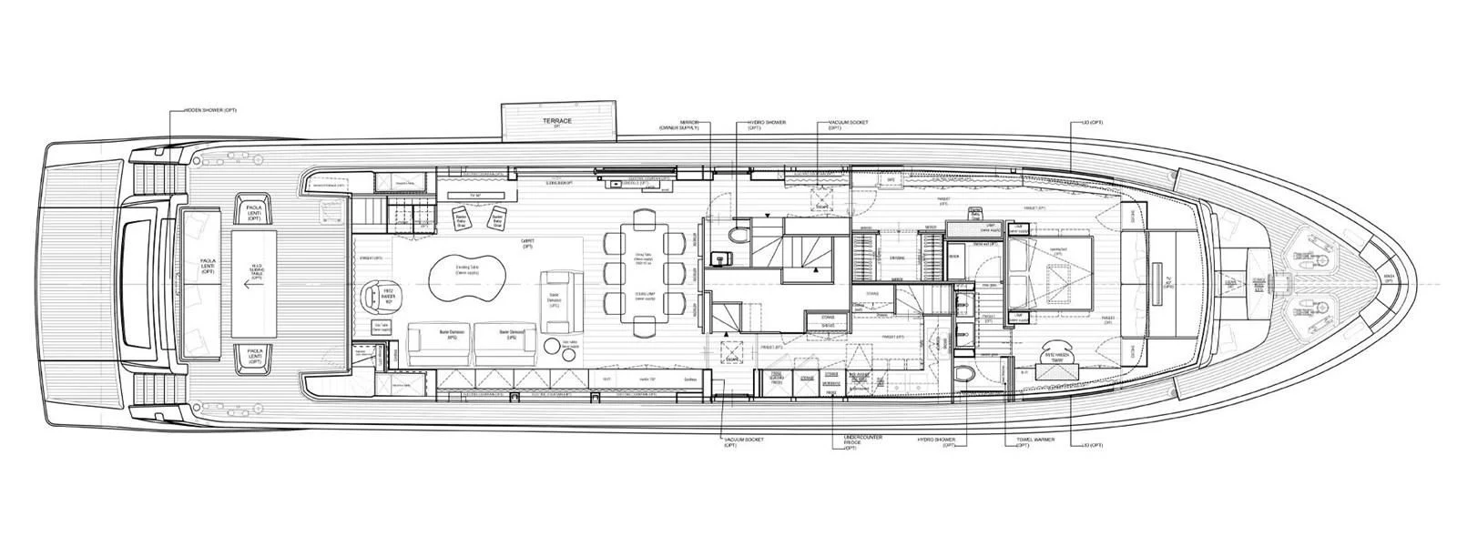 diagram, engineering drawing aboard PARALOS Yacht for Charter