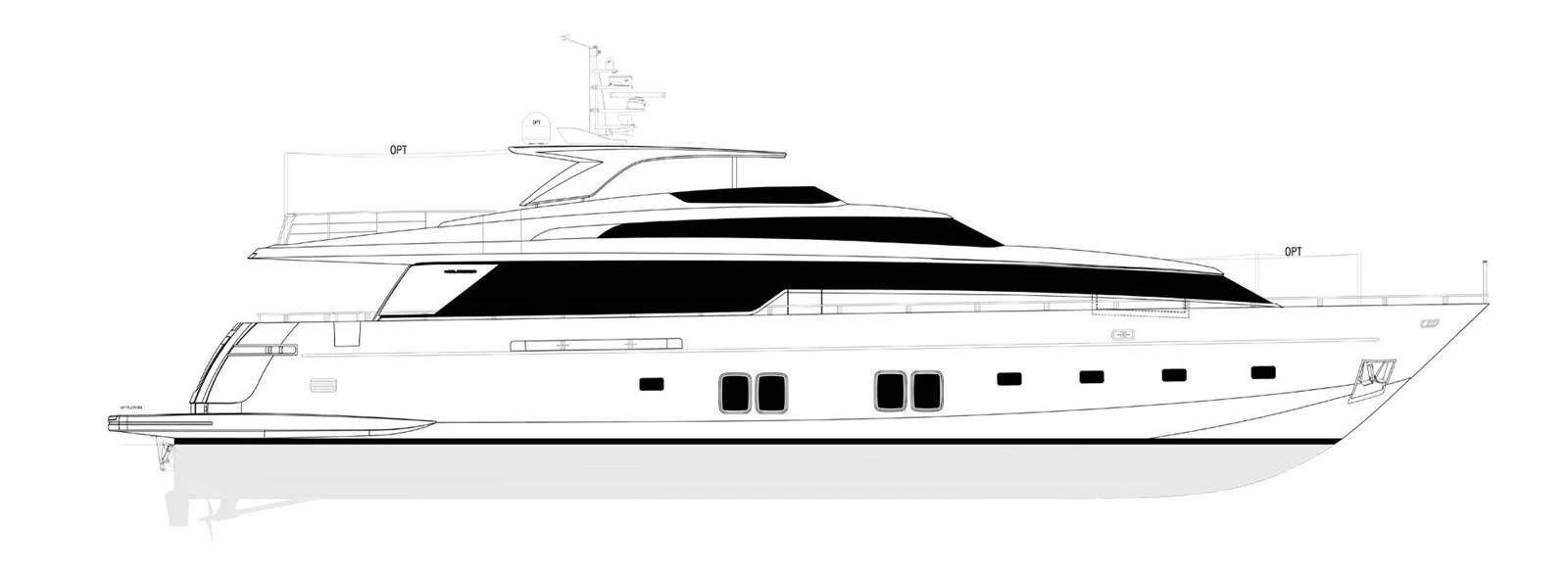 a white boat with a white background aboard PARALOS Yacht for Charter