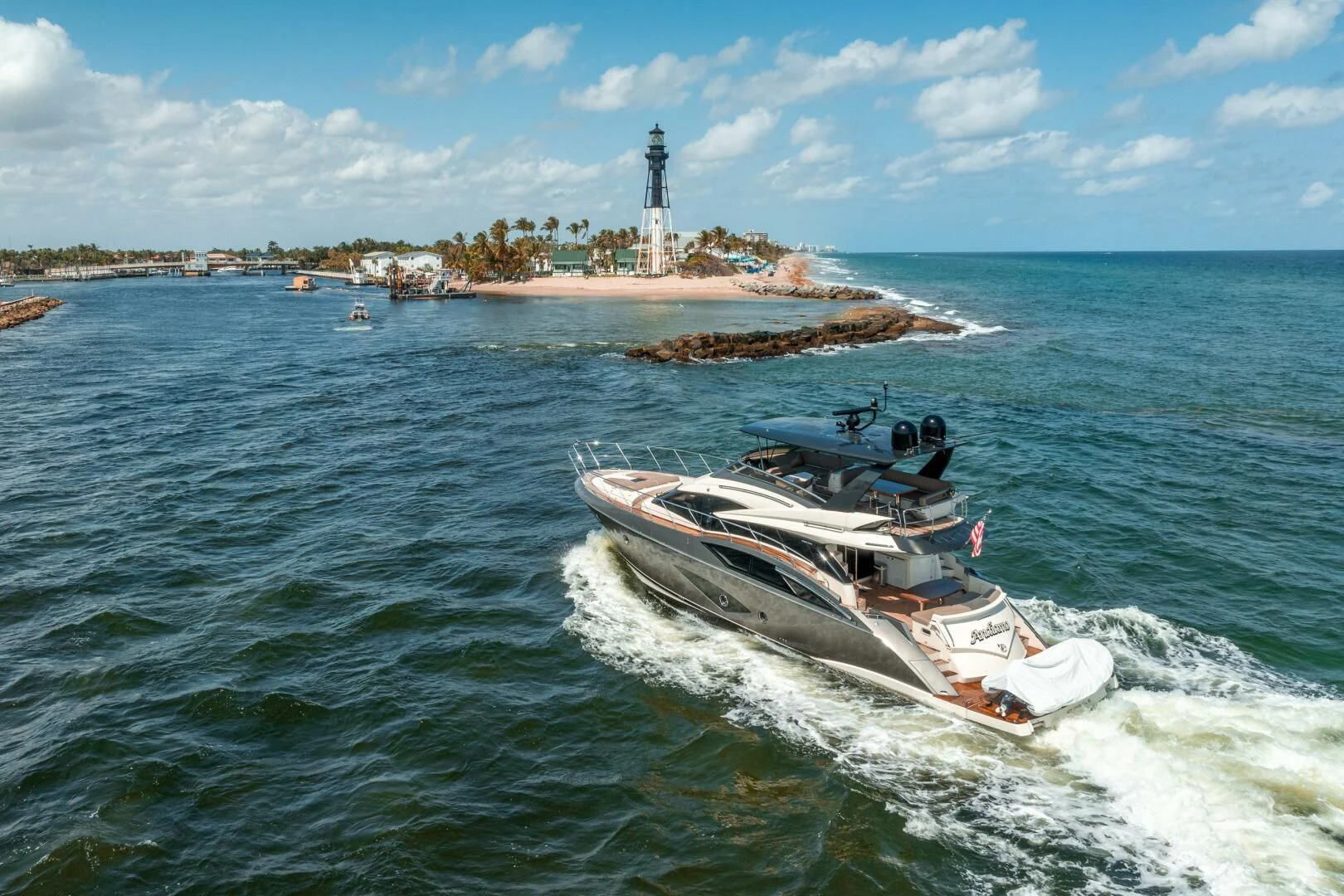 a boat on the water aboard PARALOS Yacht for Charter