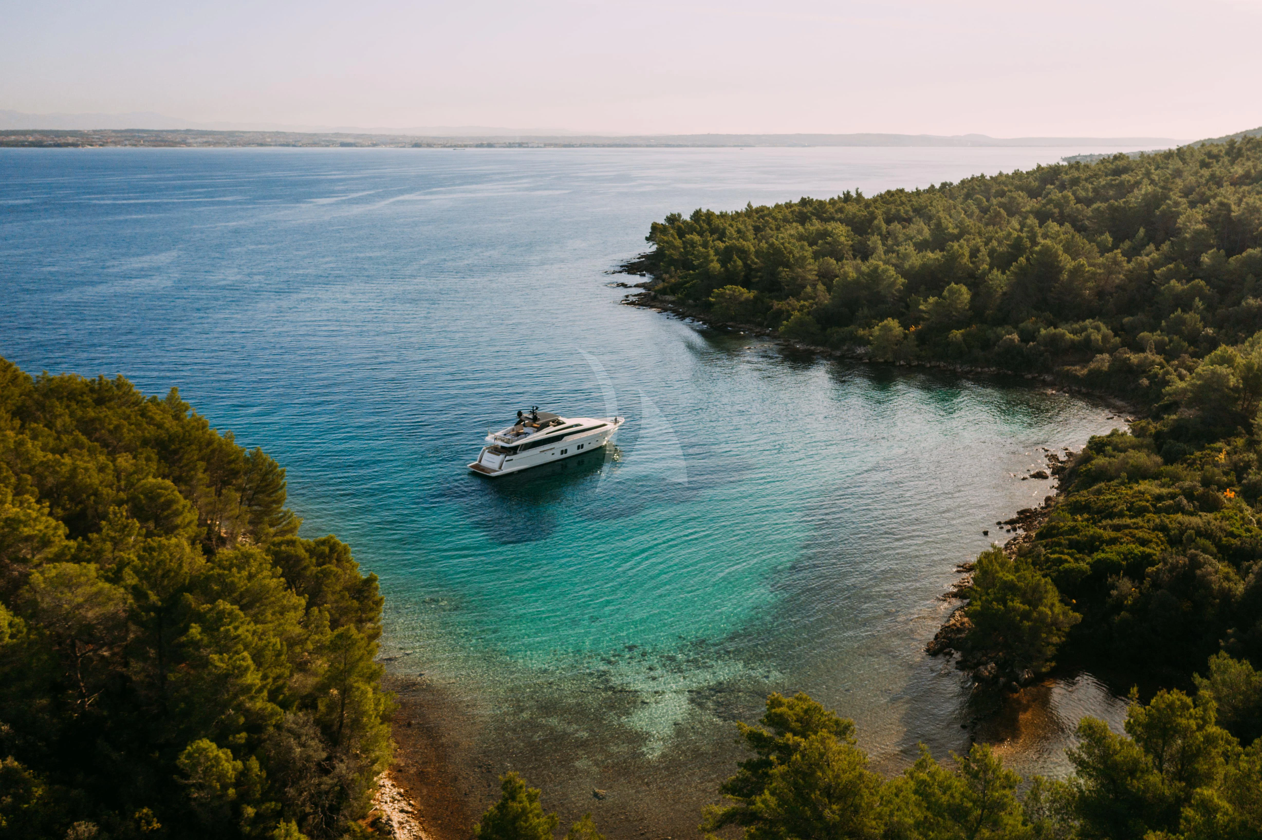 a boat sailing on the sea aboard PARALOS Yacht for Charter