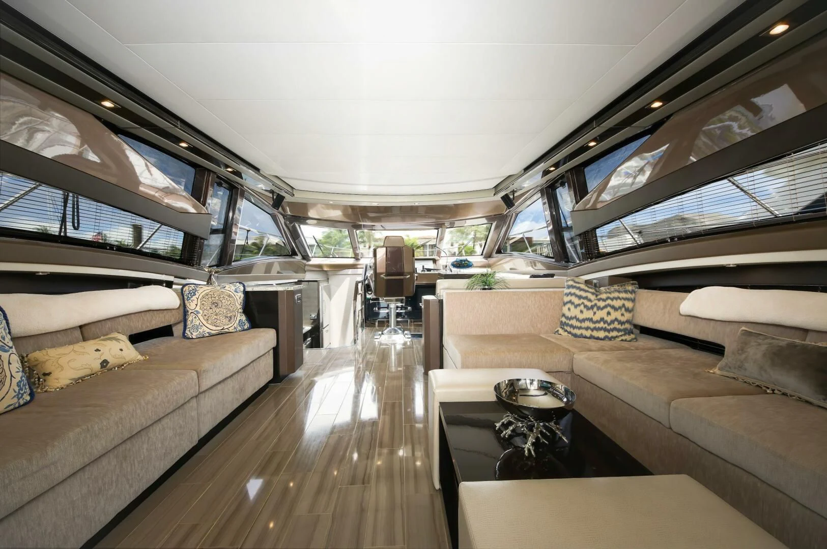 inside of a vehicle aboard PARALOS Yacht for Charter