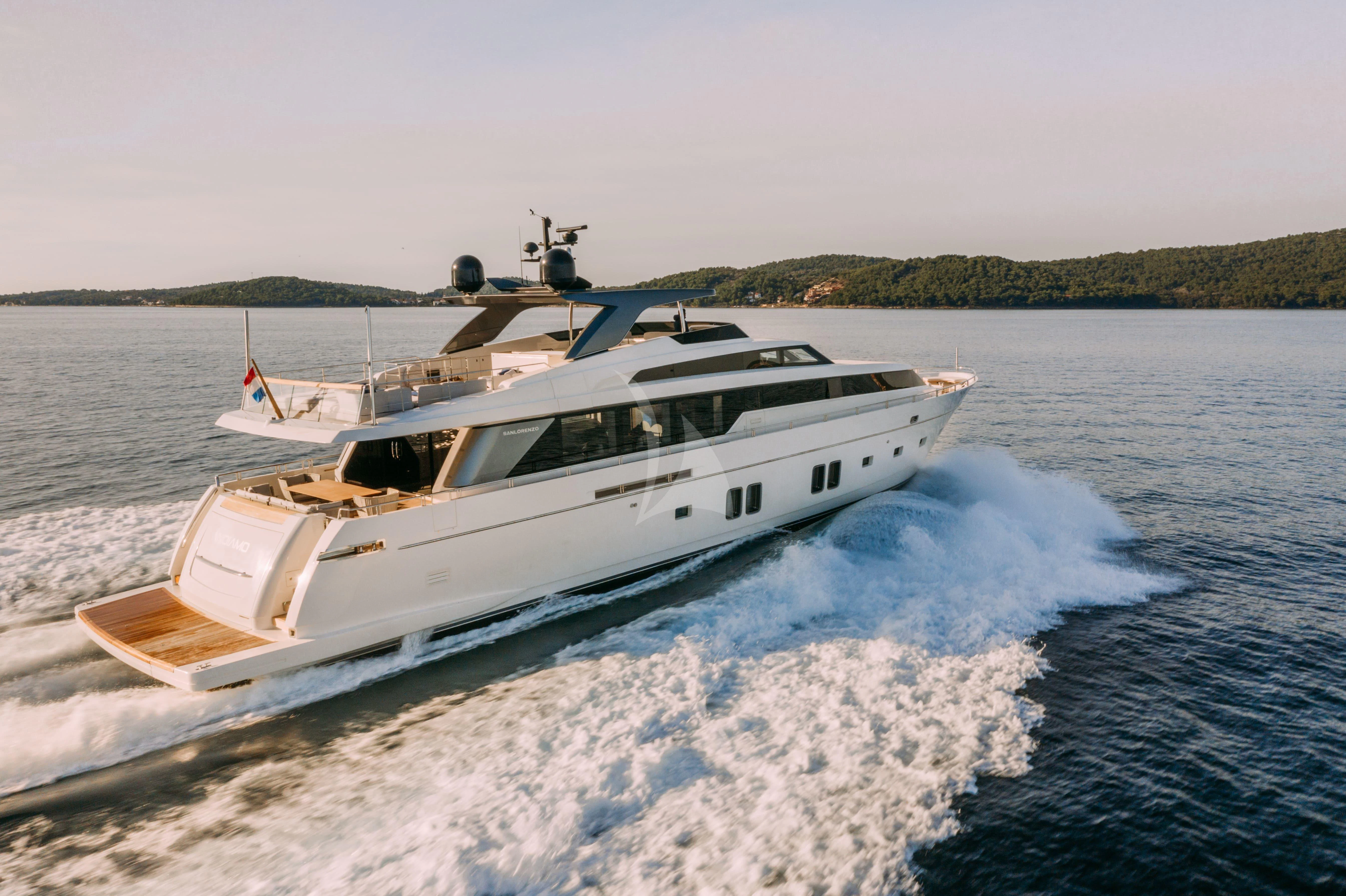 a boat on a body of water aboard PARALOS Yacht for Charter
