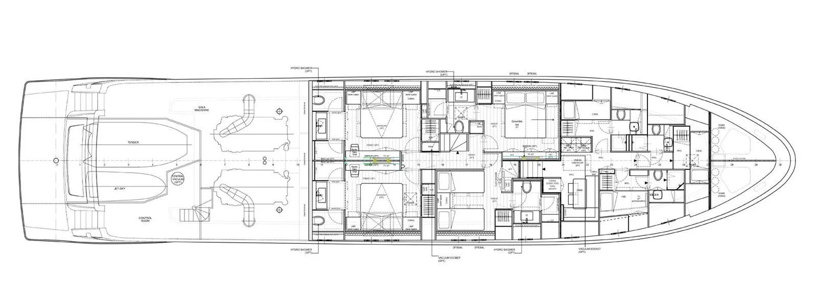 diagram, engineering drawing aboard PARALOS Yacht for Charter