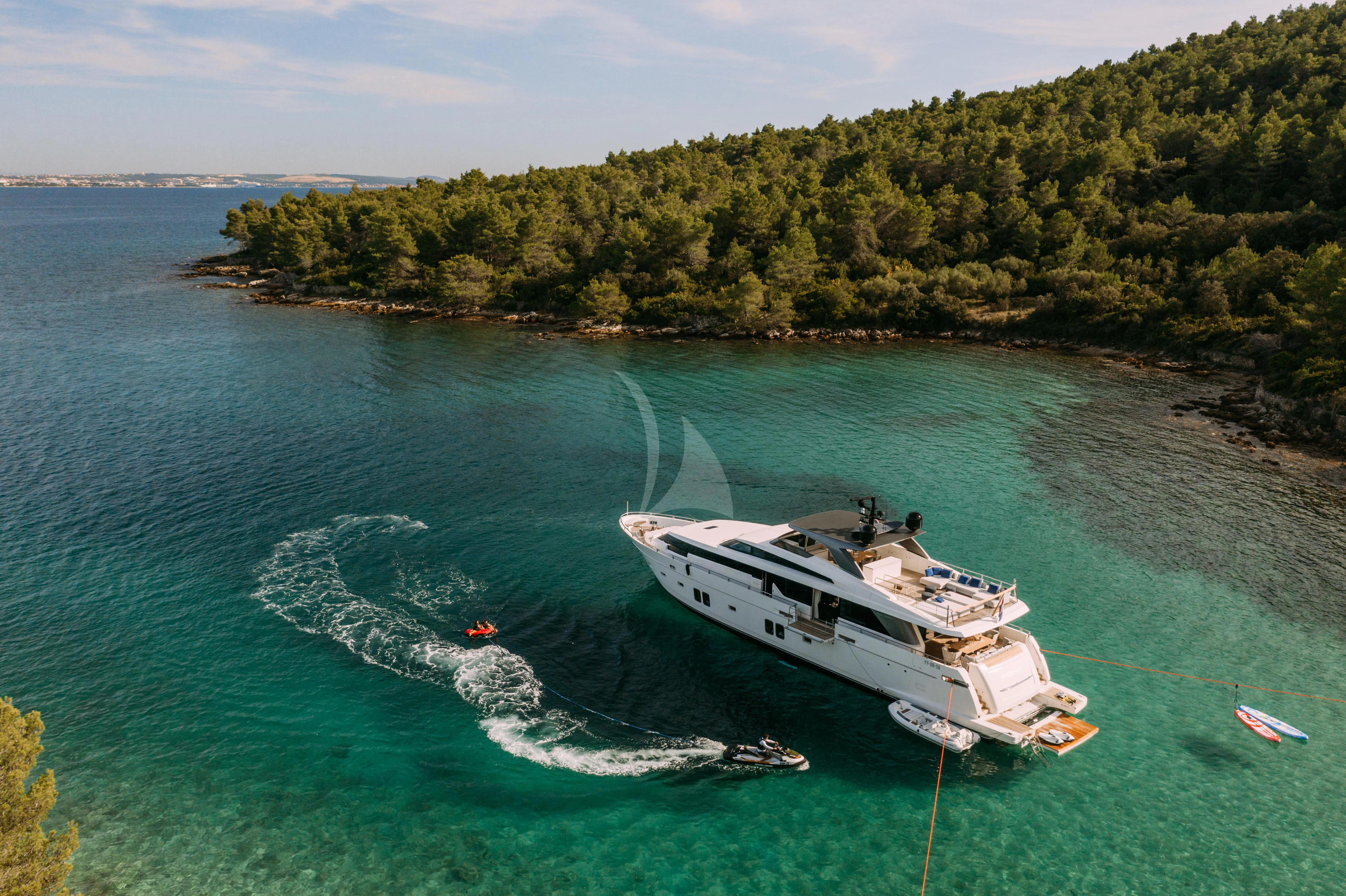 a boat on the water aboard PARALOS Yacht for Charter