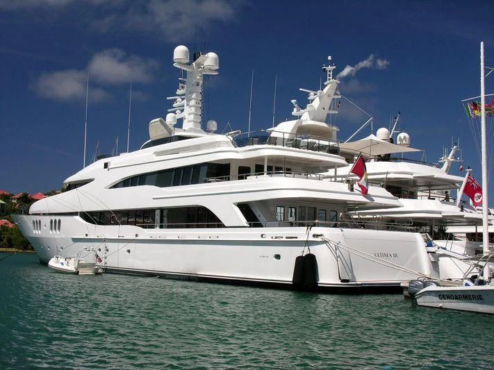 a large white yacht aboard DIAMOND Yacht for Sale