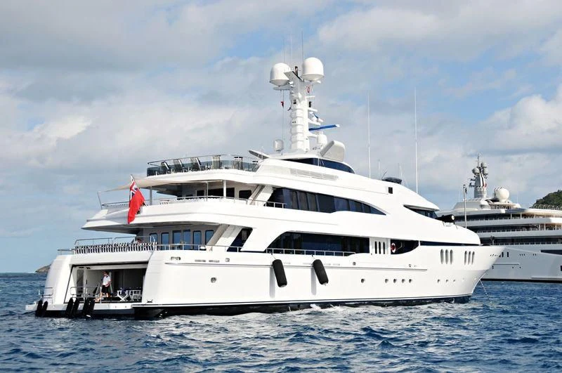 a white yacht in the water aboard DIAMOND Yacht for Sale