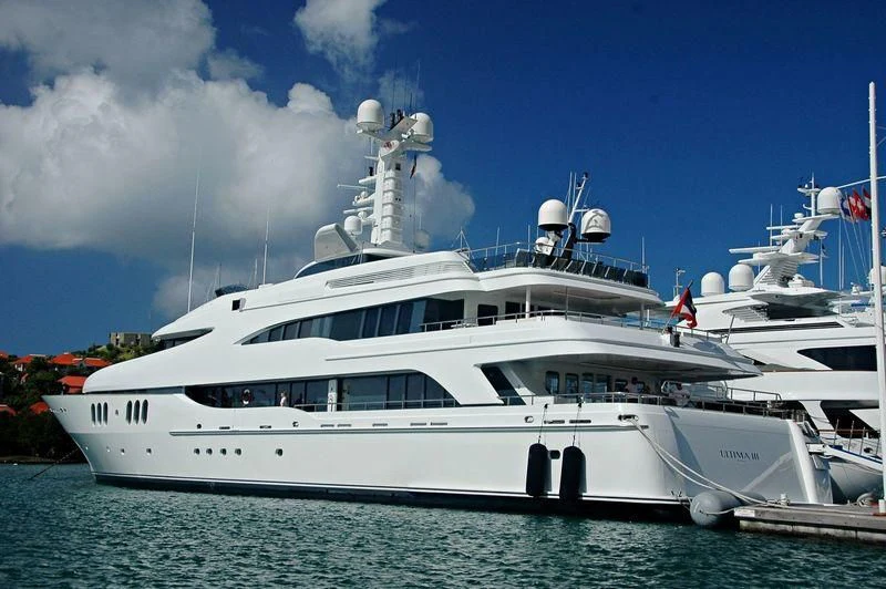 a large white yacht aboard DIAMOND Yacht for Sale