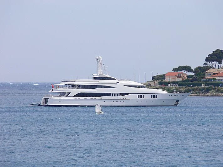 a white yacht in the water aboard DIAMOND Yacht for Sale