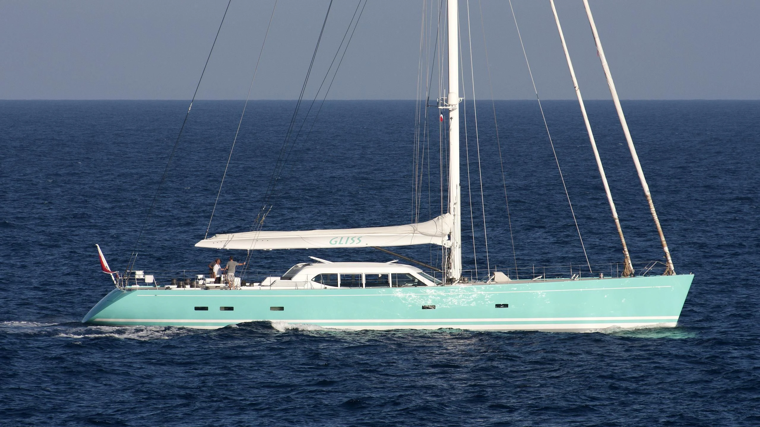 a boat on the water aboard GLISS Yacht for Sale