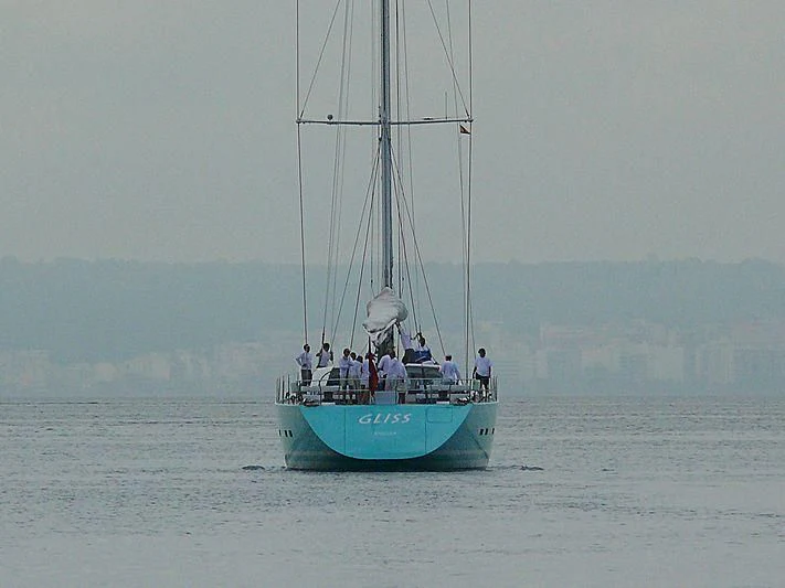 a boat with people on it aboard GLISS Yacht for Sale