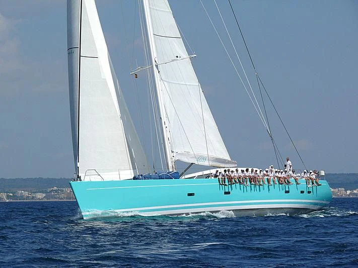 a boat with people on it aboard GLISS Yacht for Sale