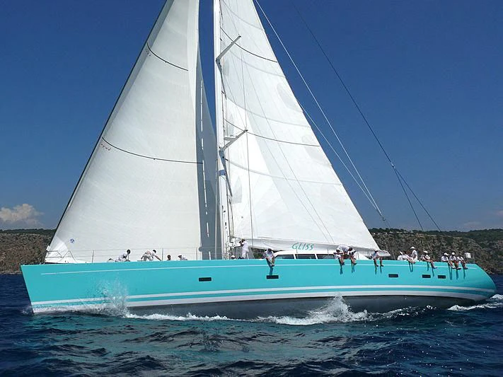 a boat with people on it aboard GLISS Yacht for Sale