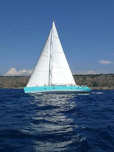 a sailboat on the water aboard GLISS Yacht for Sale