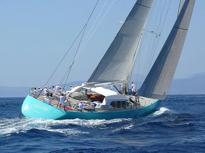 a boat with people on it aboard GLISS Yacht for Sale