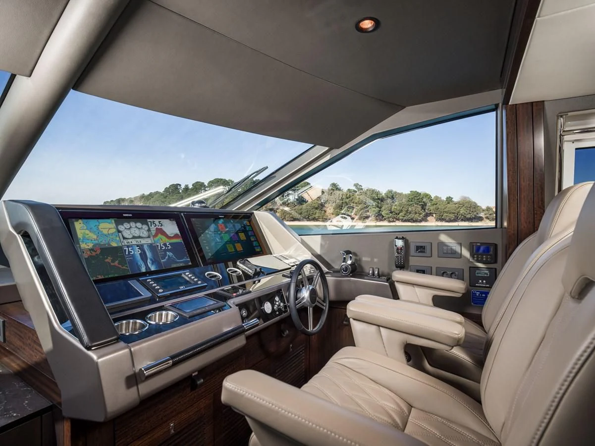 inside of a car aboard MOWANA Yacht for Sale