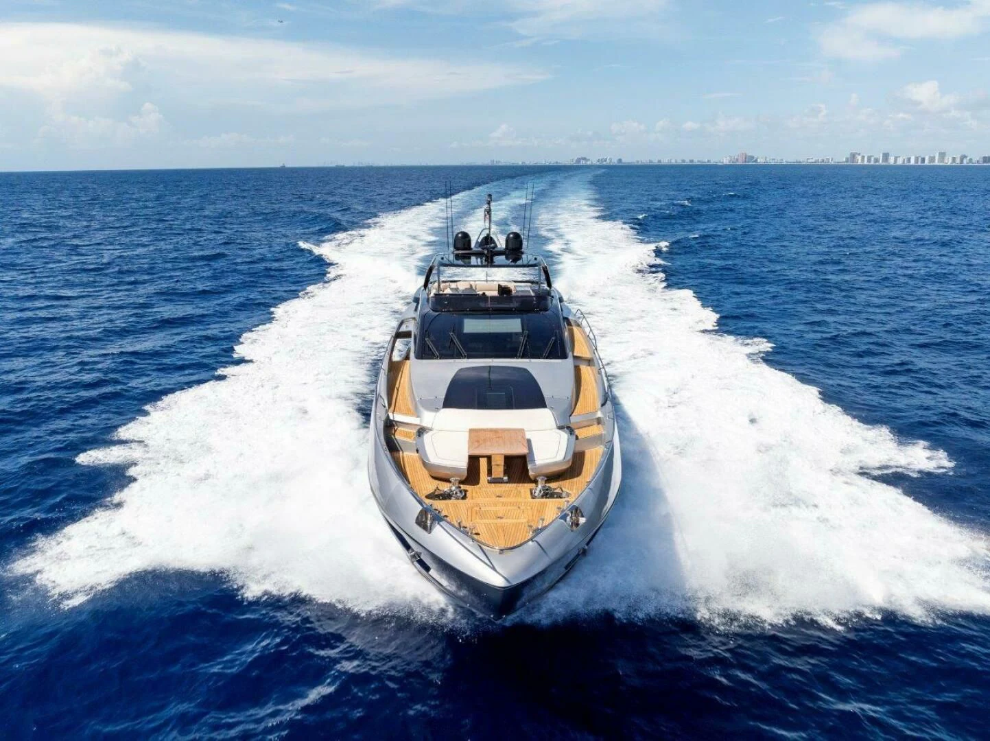 a boat on the water aboard OUR TRADE Yacht for Sale