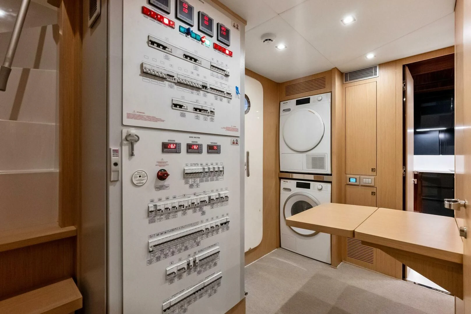 a large machine in a room aboard OUR TRADE Yacht for Sale