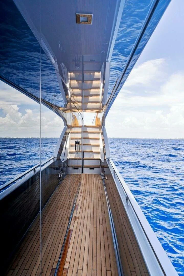 a boat on the water aboard OUR TRADE Yacht for Sale