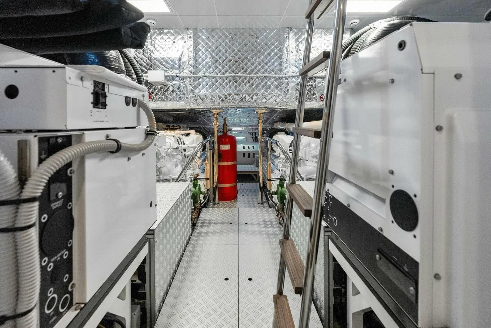 a large room with machines aboard OUR TRADE Yacht for Sale