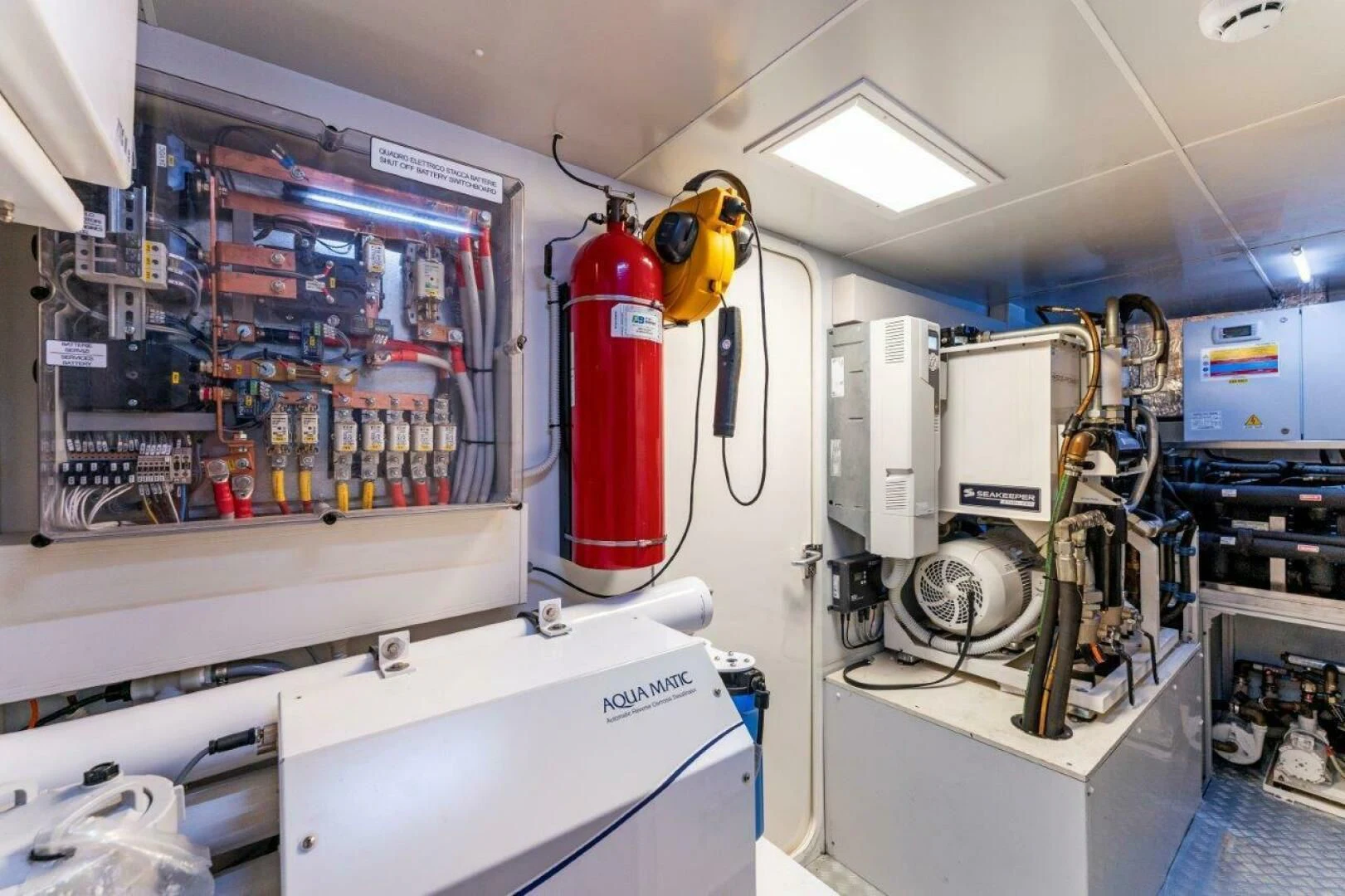 a room with machines and equipment aboard OUR TRADE Yacht for Sale