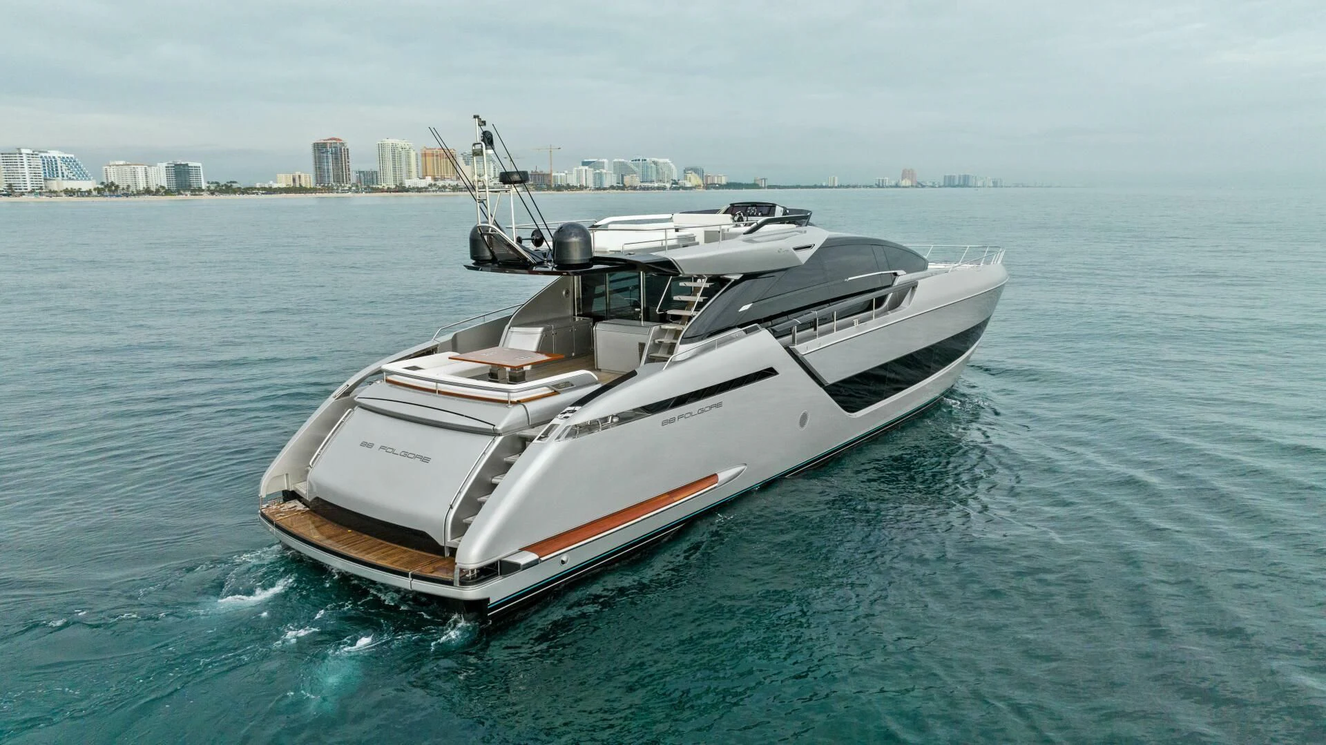 a boat on the water aboard OUR TRADE Yacht for Sale