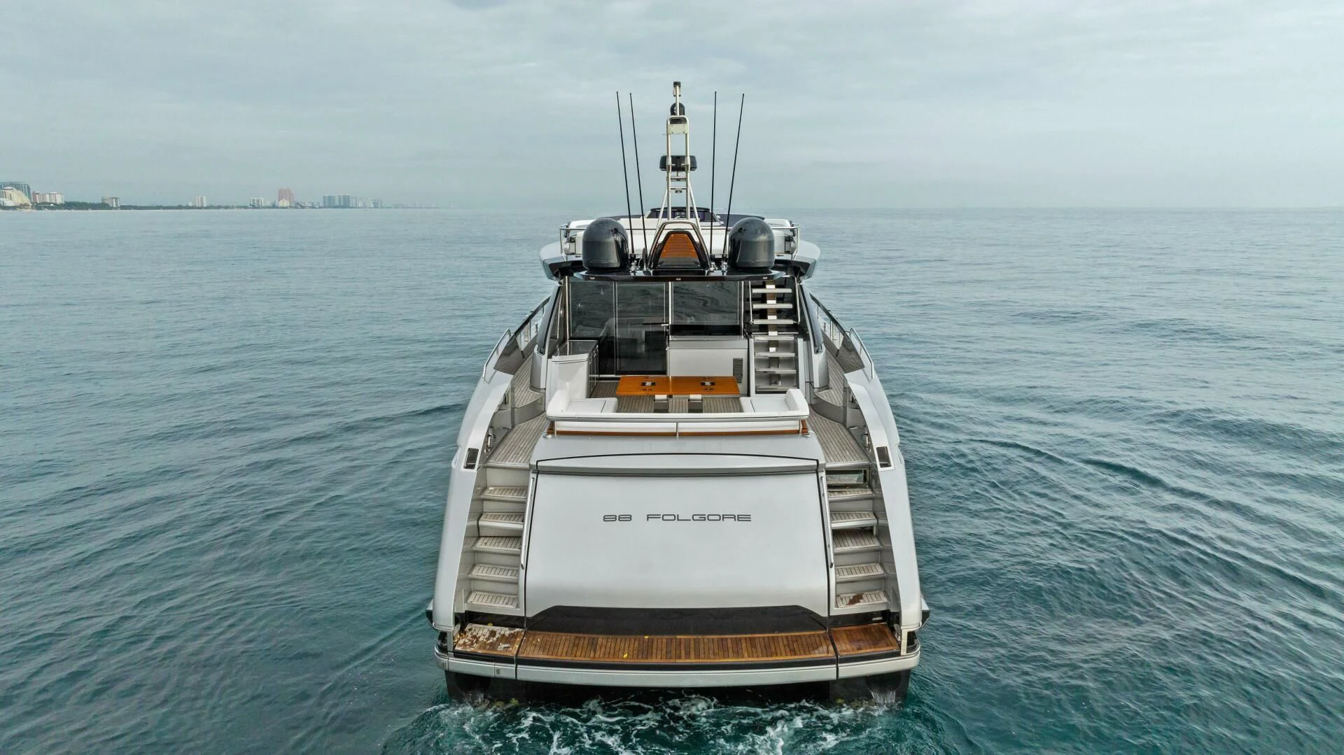 a boat in the water aboard OUR TRADE Yacht for Sale
