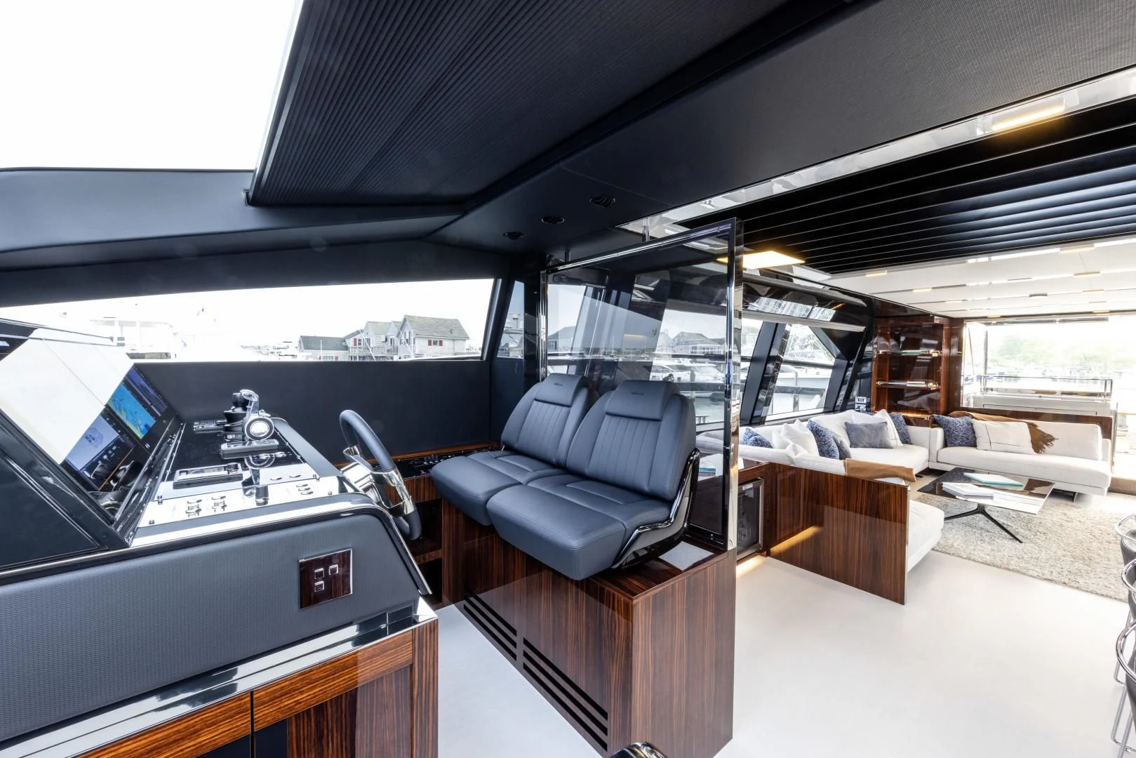 inside of a vehicle aboard OUR TRADE Yacht for Sale