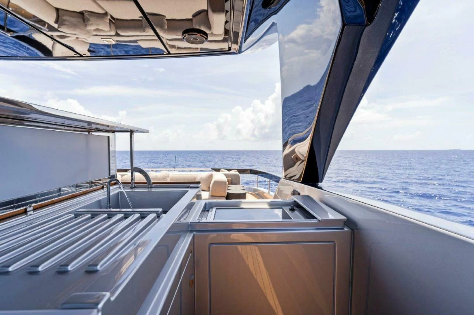 a boat on the water aboard OUR TRADE Yacht for Sale