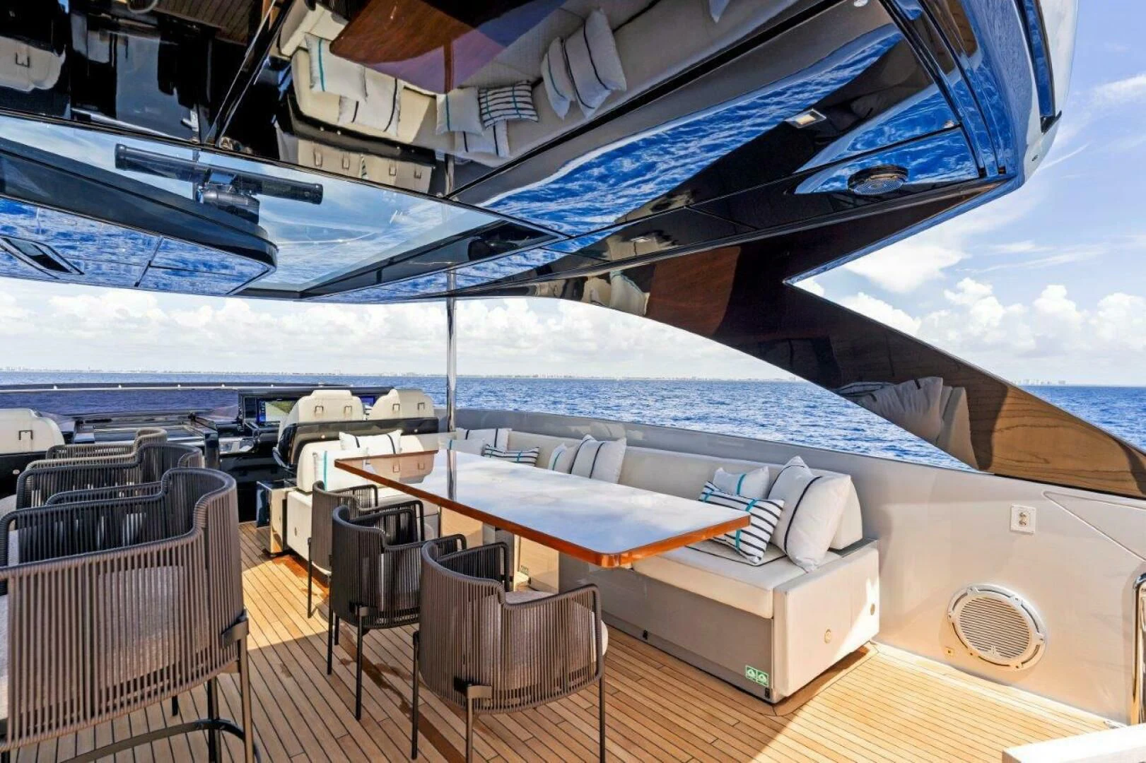 a ship in the water aboard OUR TRADE Yacht for Sale