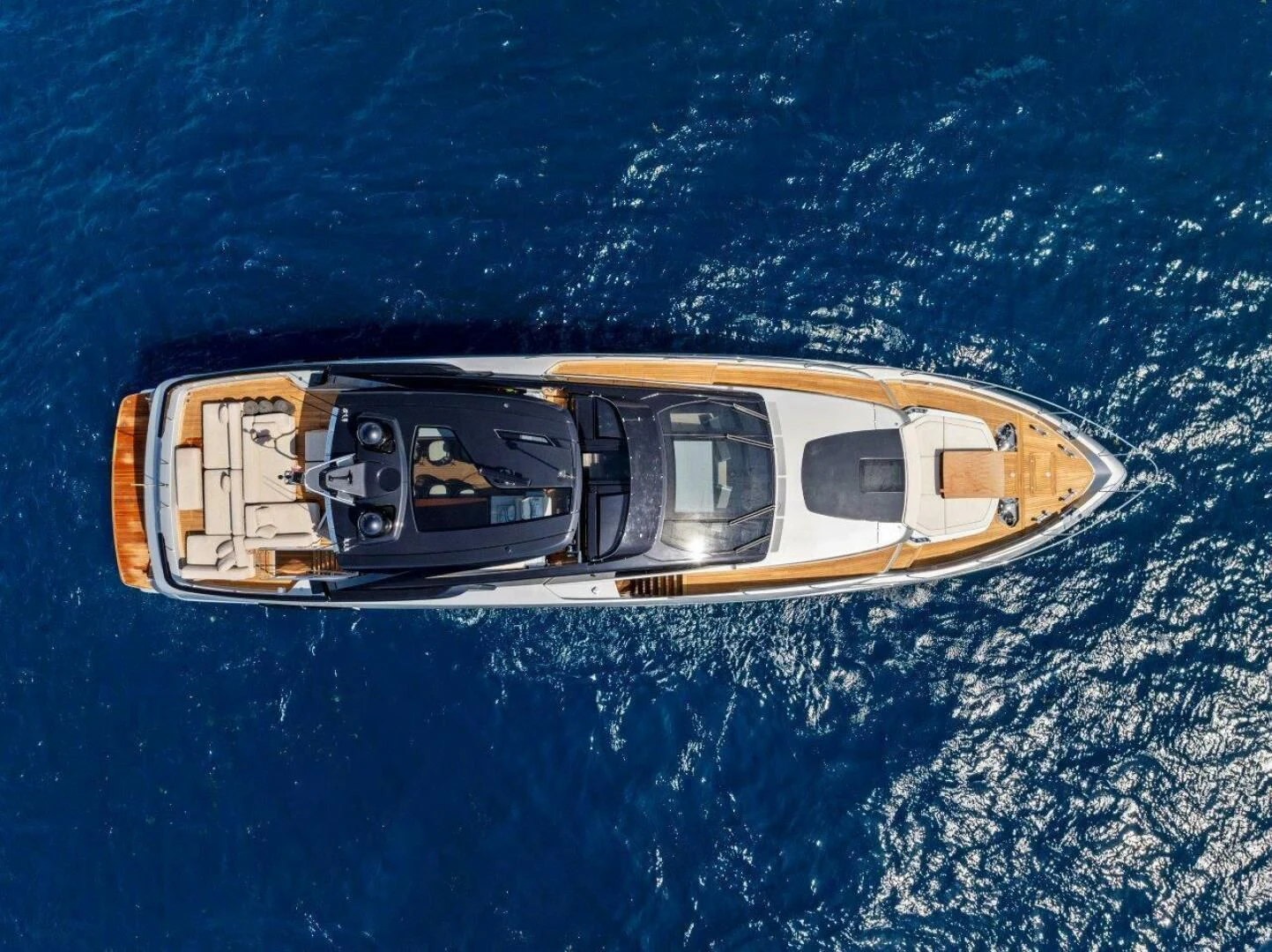 a high angle view of a boat aboard OUR TRADE Yacht for Sale