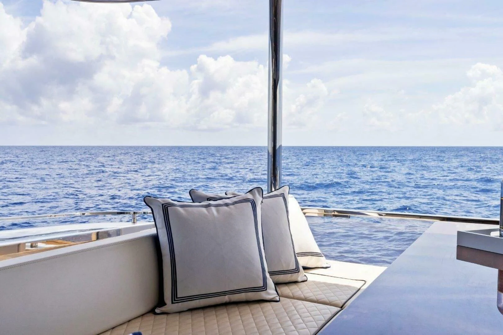 a chair on a boat aboard OUR TRADE Yacht for Sale