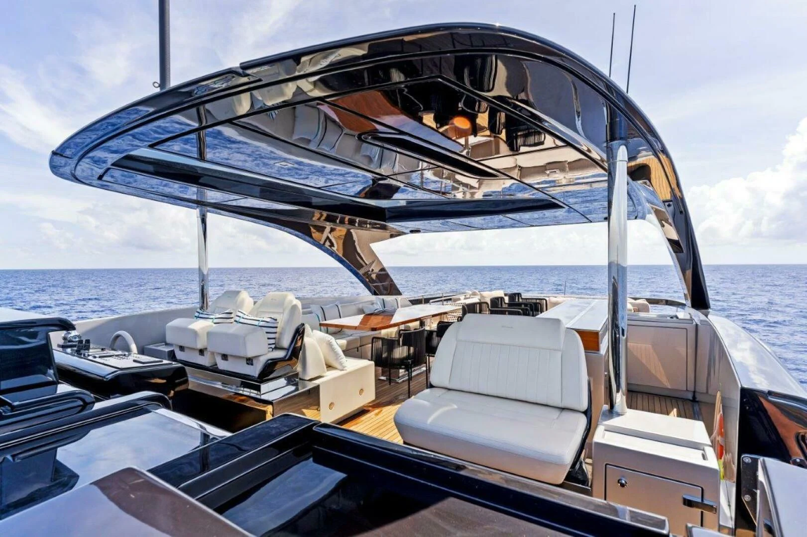a boat on the water aboard OUR TRADE Yacht for Sale