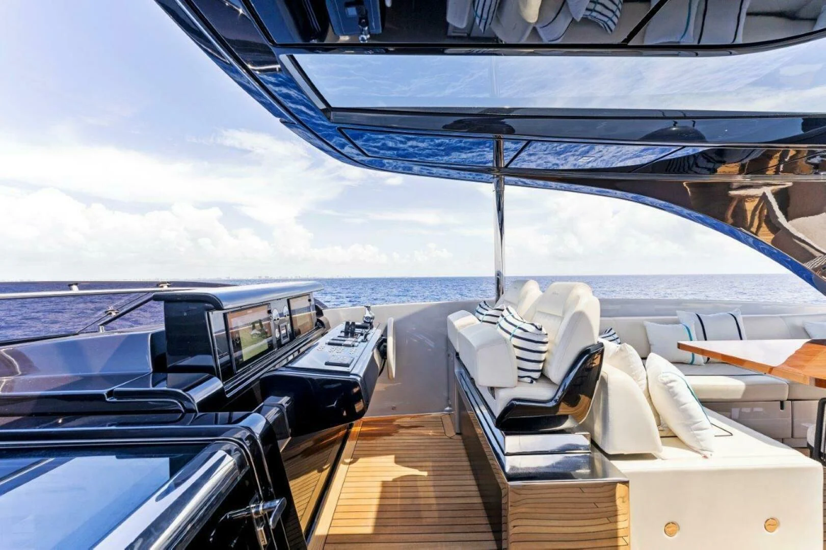 a boat on the water aboard OUR TRADE Yacht for Sale