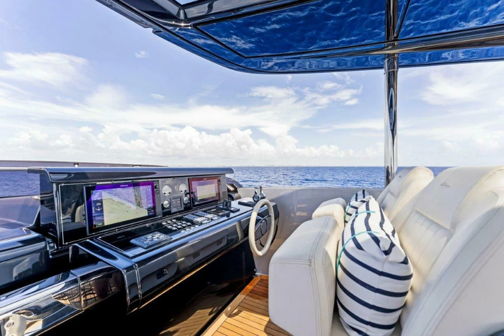 a boat on the water aboard OUR TRADE Yacht for Sale