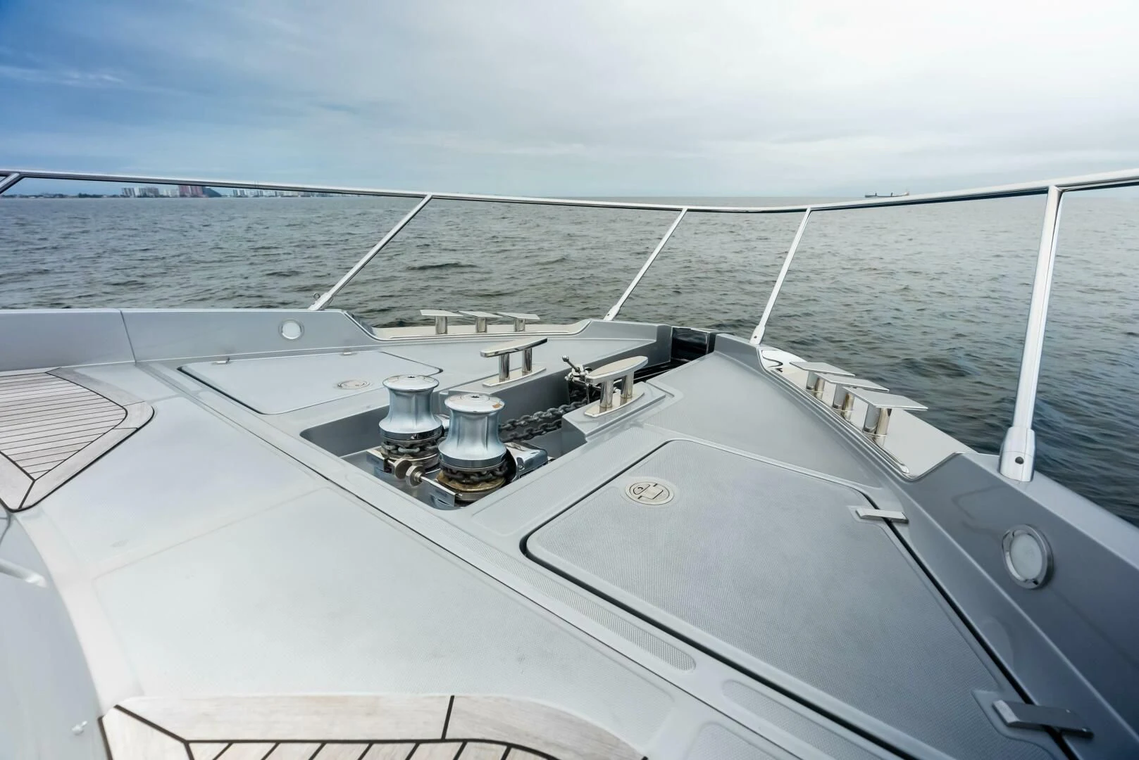 a boat on the water aboard OUR TRADE Yacht for Sale