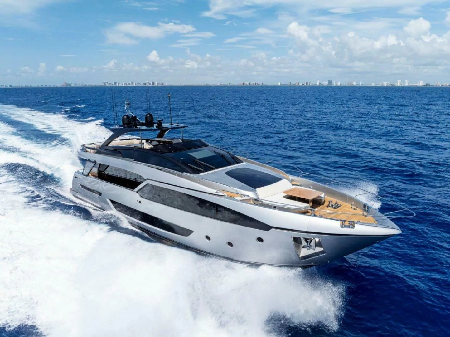 a boat on the water aboard OUR TRADE Yacht for Sale