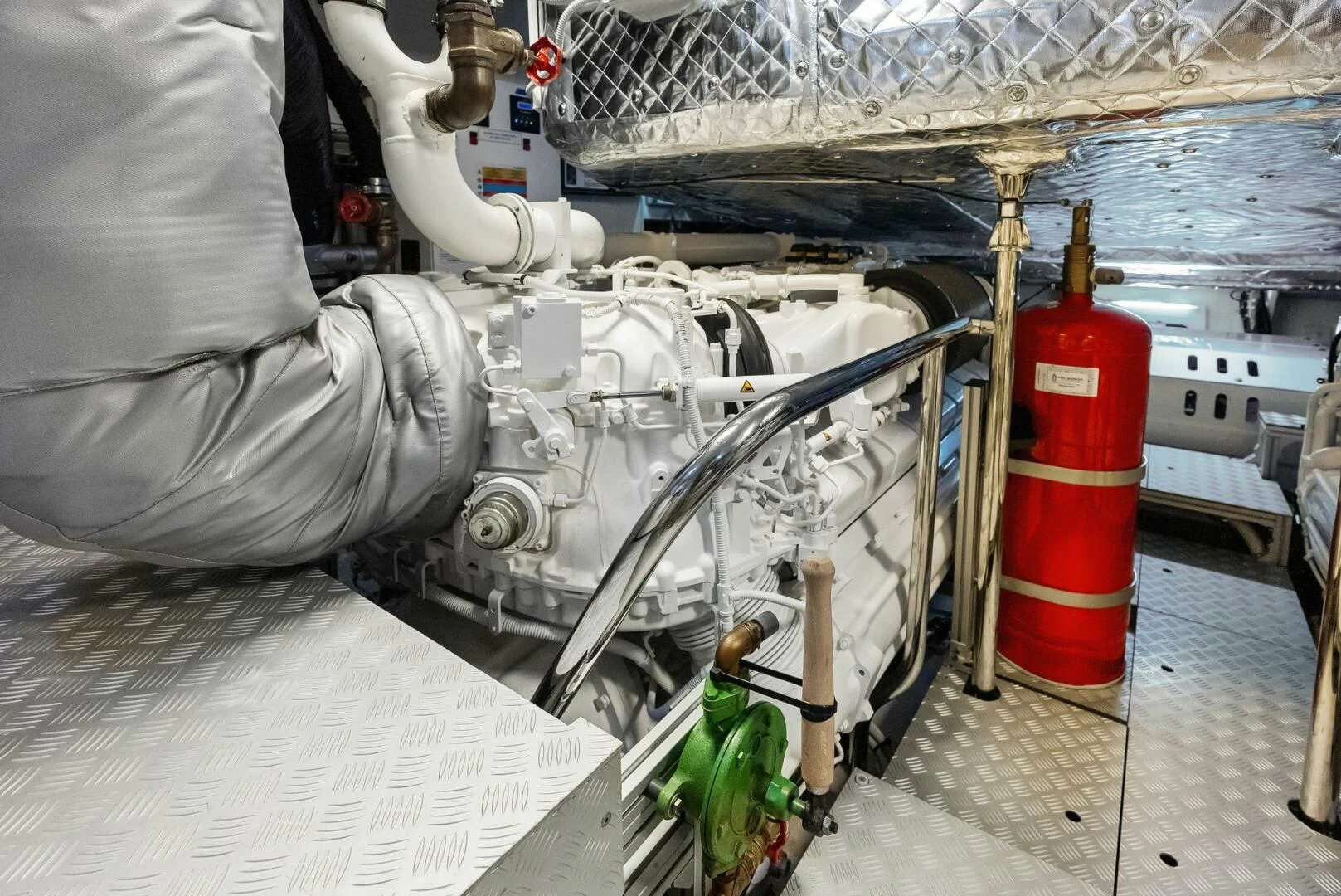 a close-up of a machine aboard OUR TRADE Yacht for Sale