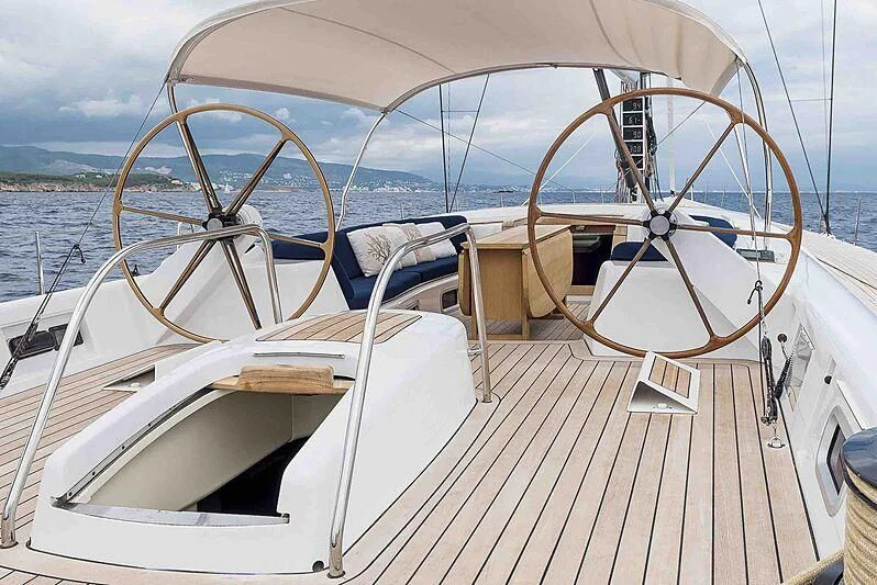 a boat on a deck aboard ALEXIA Yacht for Sale