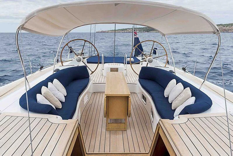 a boat with towels on it aboard ALEXIA Yacht for Sale