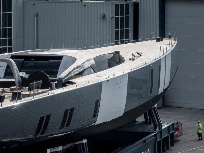 a large white boat aboard SARISSA Yacht for Sale