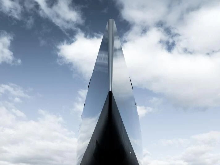 a space shuttle in the sky aboard SARISSA Yacht for Sale