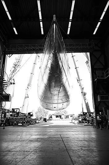 a large space ship aboard SARISSA Yacht for Sale