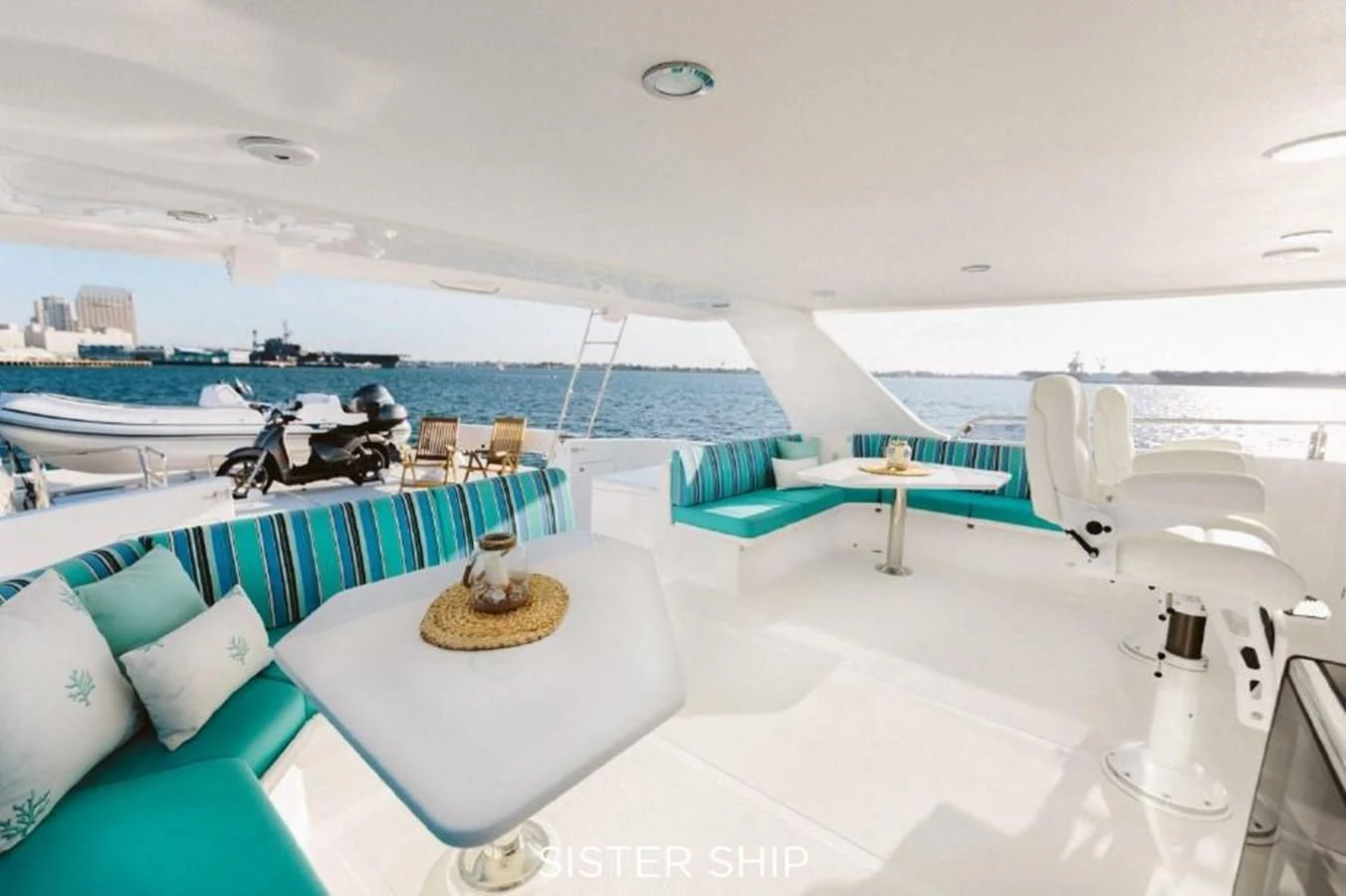 a room with a sink and a tub aboard 880 CPMY Yacht for Sale