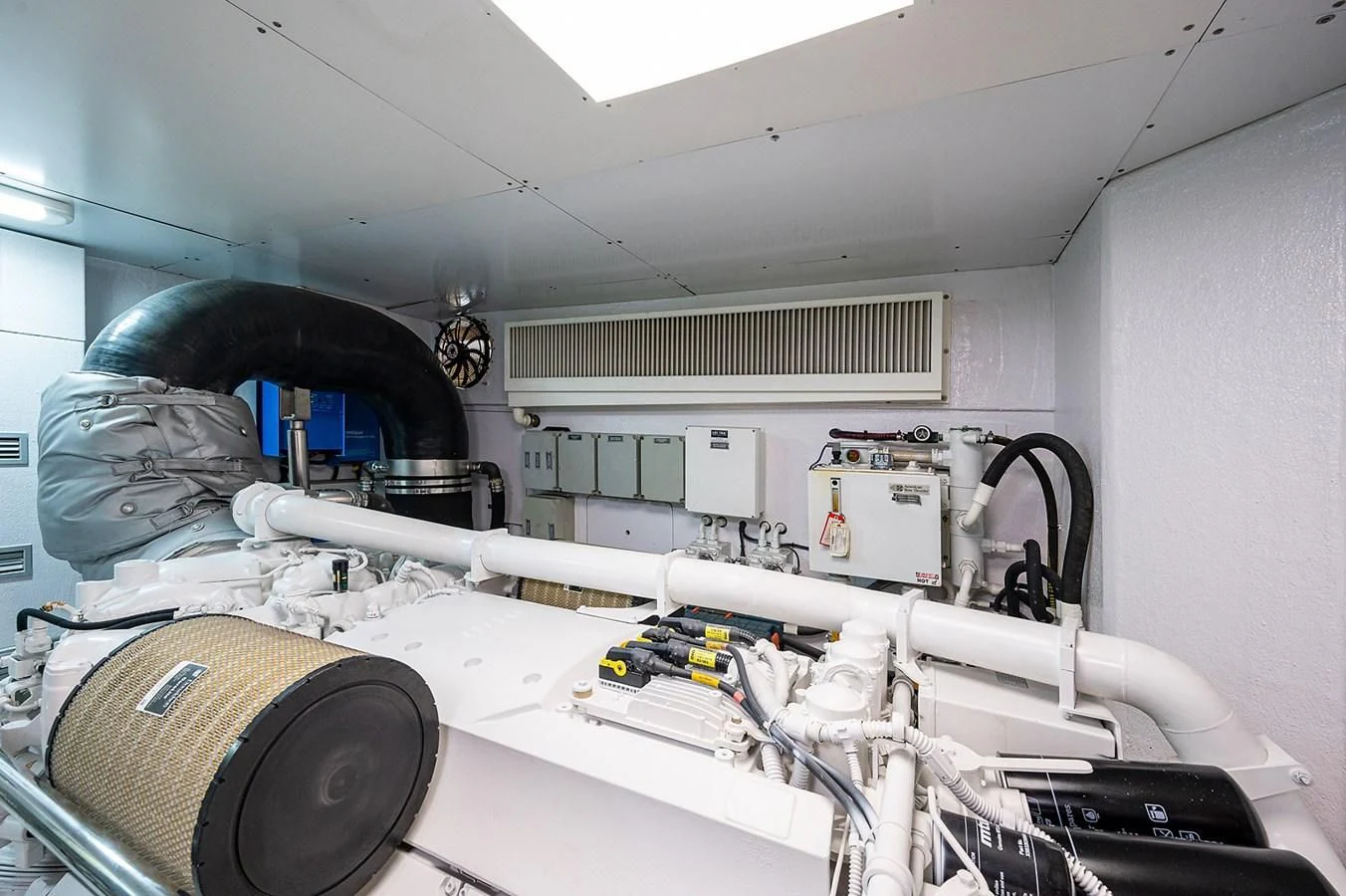 a room with machinery and equipment aboard FERRETTI Yacht for Sale