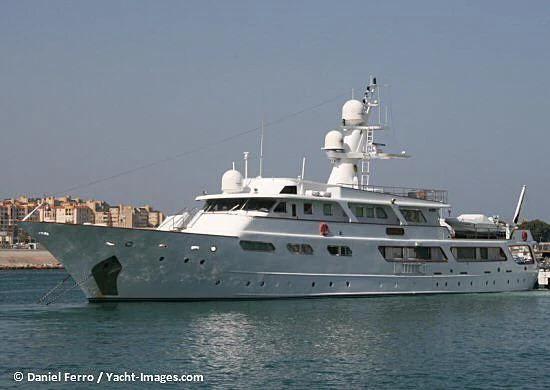 a large white boat aboard UM HURAIR Yacht for Sale