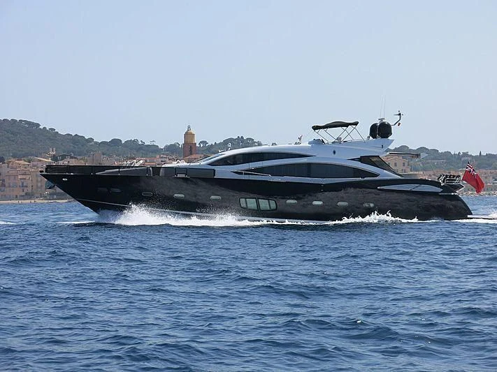 a boat on the water aboard BLACK DIAMOND Yacht for Sale